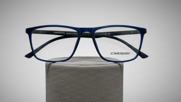 Carrera - orignal t.r sheet - Matt blue frame - Italian - blue light cutt + uv 400 glasses for long time use screen