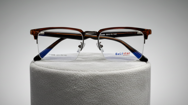 Golf star - wafarer rimless style - dark brown hand made sheet -korean made