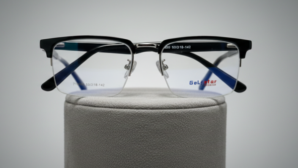 Golf star - waferer rimless - shine black hand made sheet -italian frame