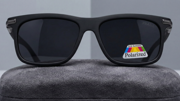 Prada -orignal polorized-uv 400 protection-matt black sheet-smart wafarer style