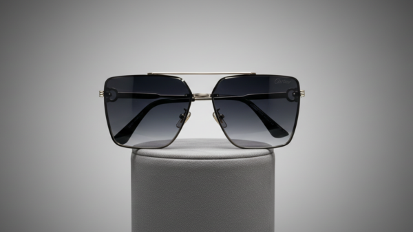Cartier- orignal cr glasses in gradient colour- stainless steel in laminated colour-italian made